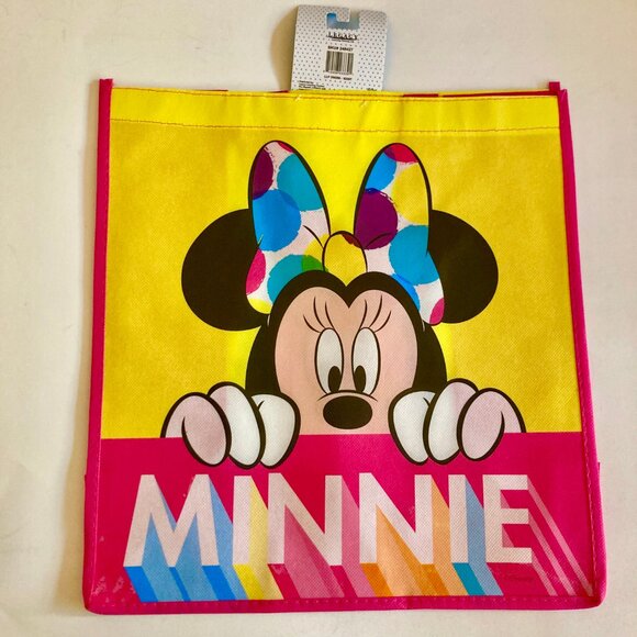 Disney Minnie Mouse Shopper Tote Bag Grocery Beach Shopping Bow Dots Pink - Picture 5 of 9